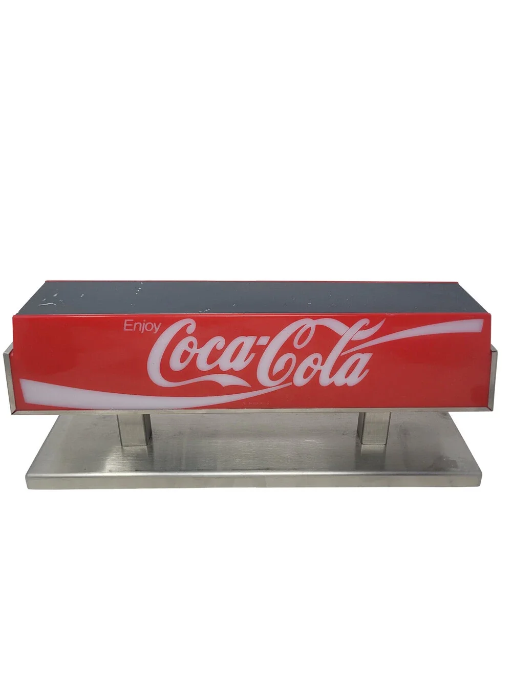 Vintage Coca-Cola SITCO Fountain Serve Soda Pop Machine Sign Topper 1988 Works